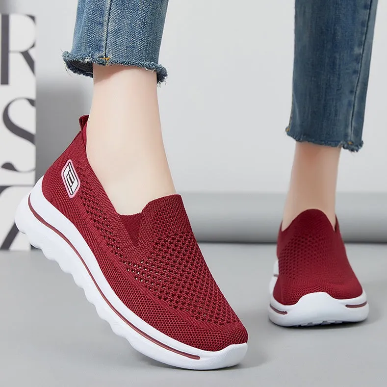 Classic Retro Style Slip-On Sneakers with Memory Foam Cushioning