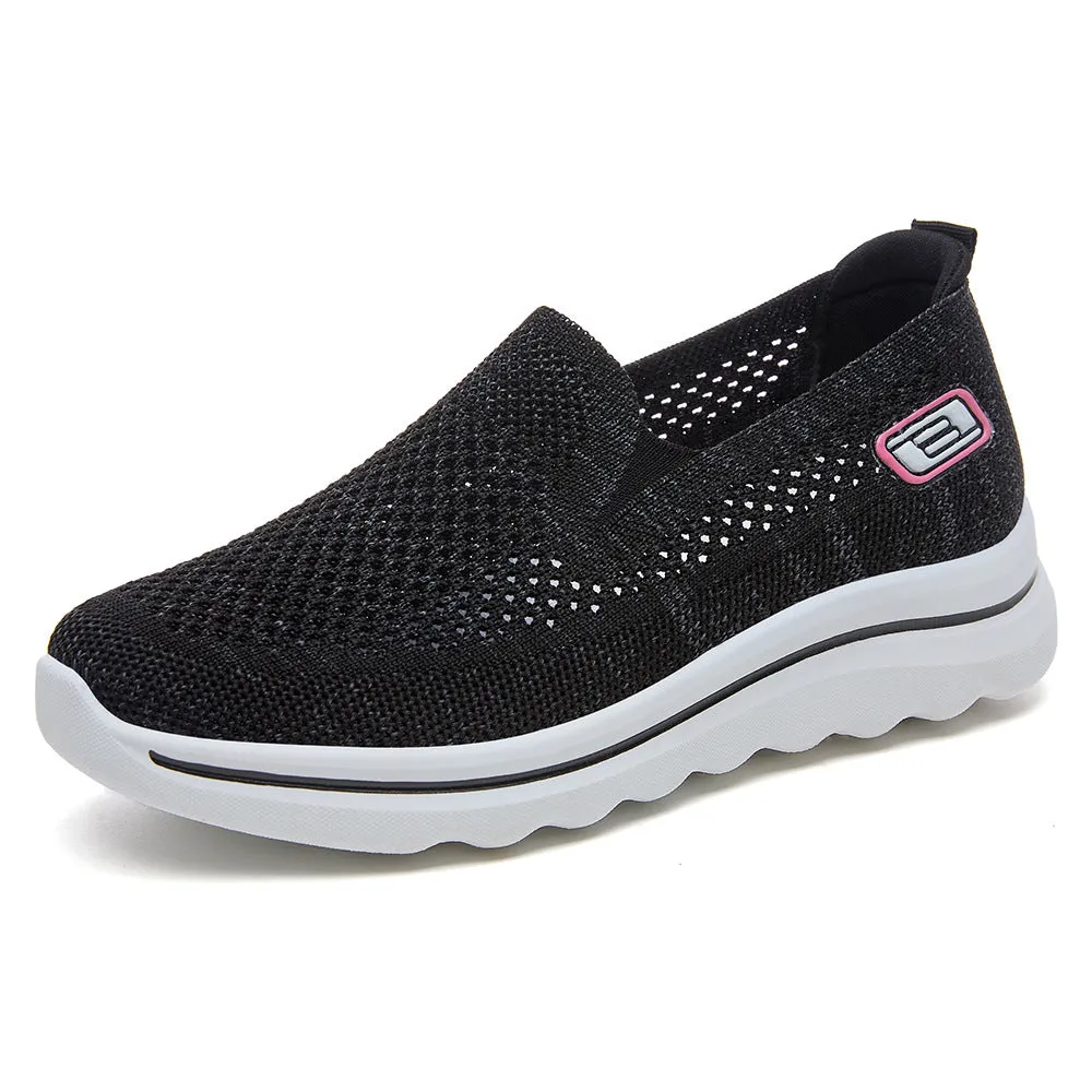 Classic Retro Style Slip-On Sneakers with Memory Foam Cushioning