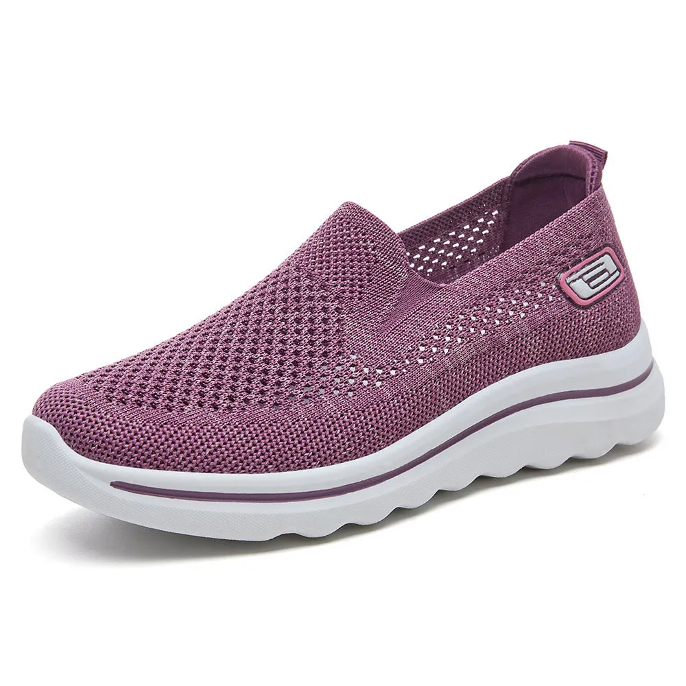 Classic Retro Style Slip-On Sneakers with Memory Foam Cushioning