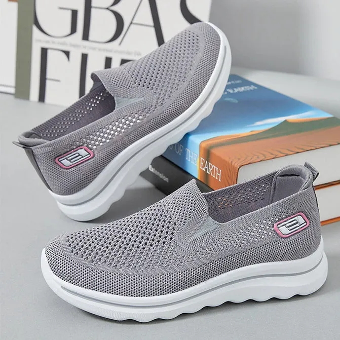 Classic Retro Style Slip-On Sneakers with Memory Foam Cushioning