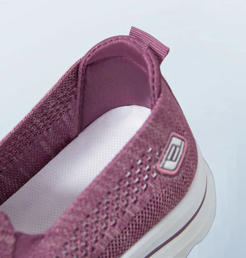 Classic Retro Style Slip-On Sneakers with Memory Foam Cushioning