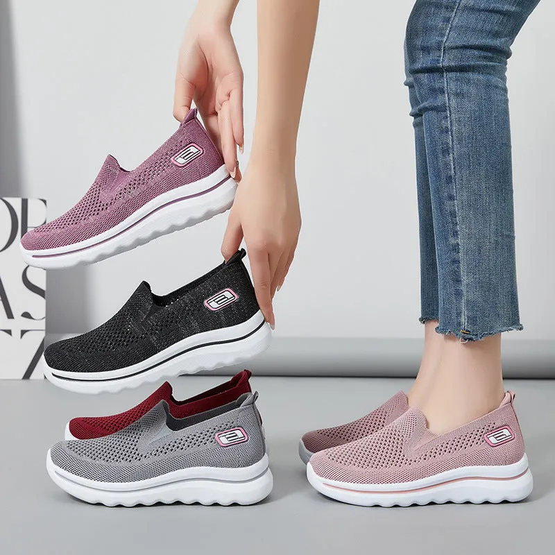 Classic Retro Style Slip-On Sneakers with Memory Foam Cushioning