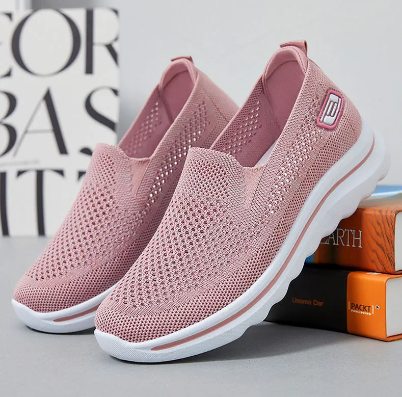 Classic Retro Style Slip-On Sneakers with Memory Foam Cushioning