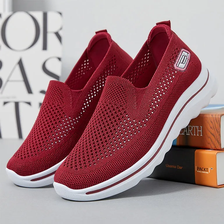 Classic Retro Style Slip-On Sneakers with Memory Foam Cushioning