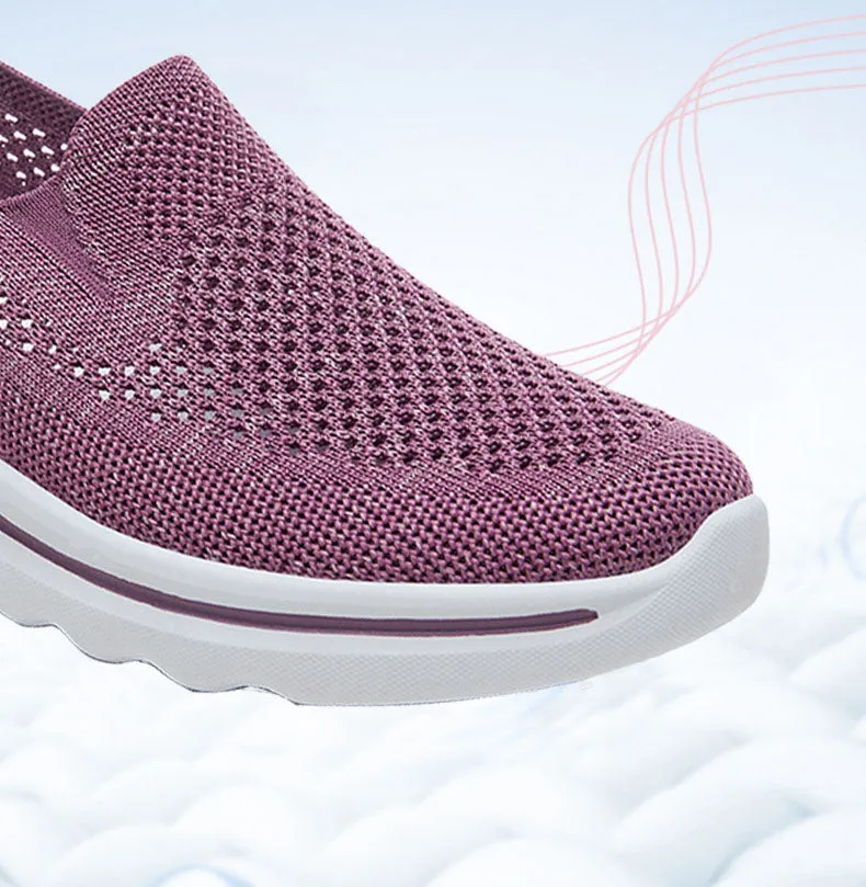 Classic Retro Style Slip-On Sneakers with Memory Foam Cushioning