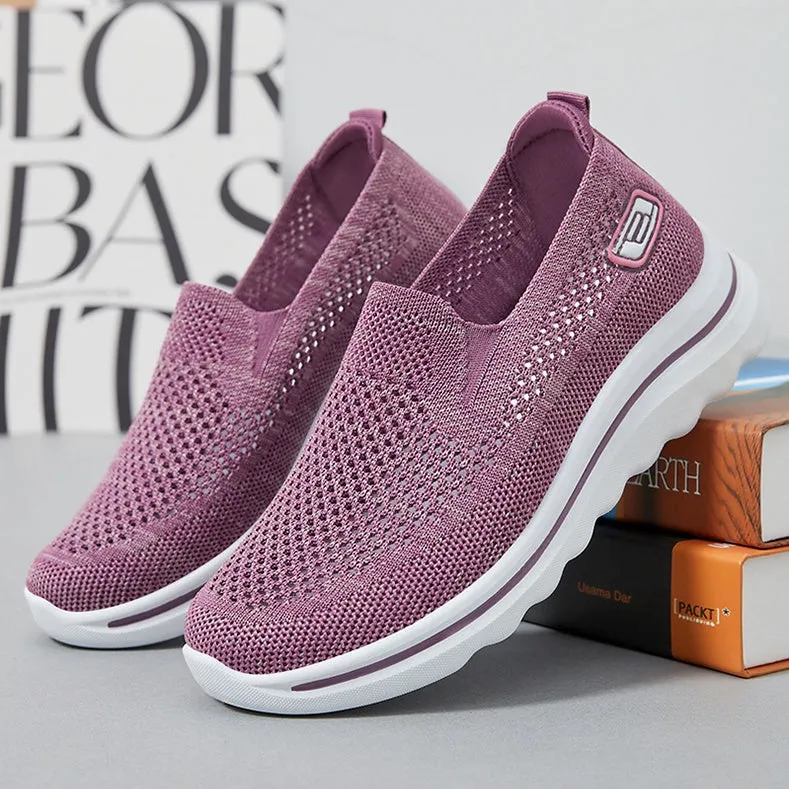 Classic Retro Style Slip-On Sneakers with Memory Foam Cushioning