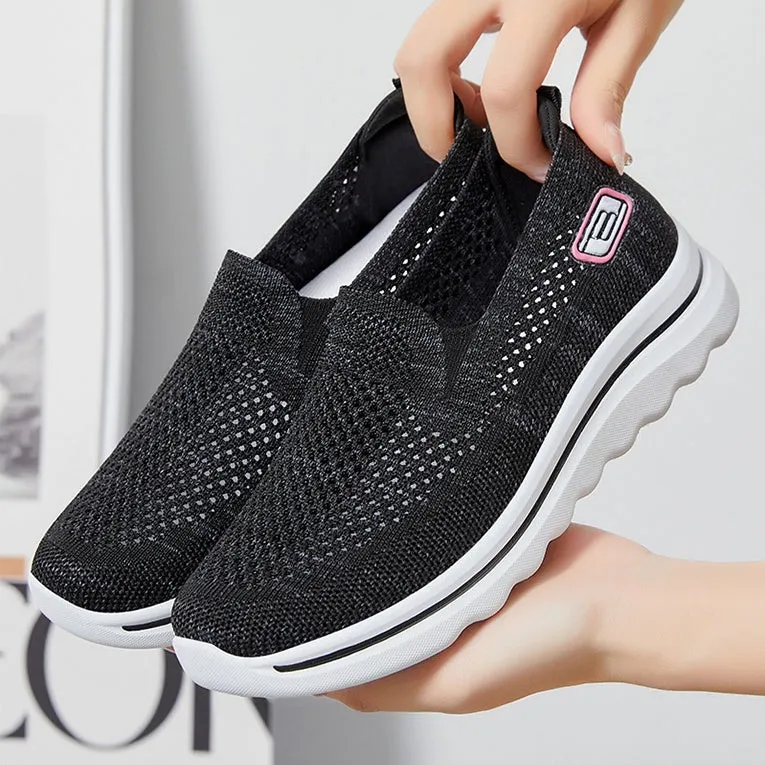 Classic Retro Style Slip-On Sneakers with Memory Foam Cushioning
