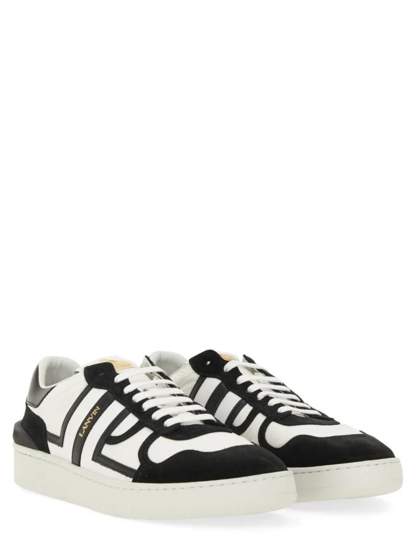 Clay" Calf Leather Accents Sneakers