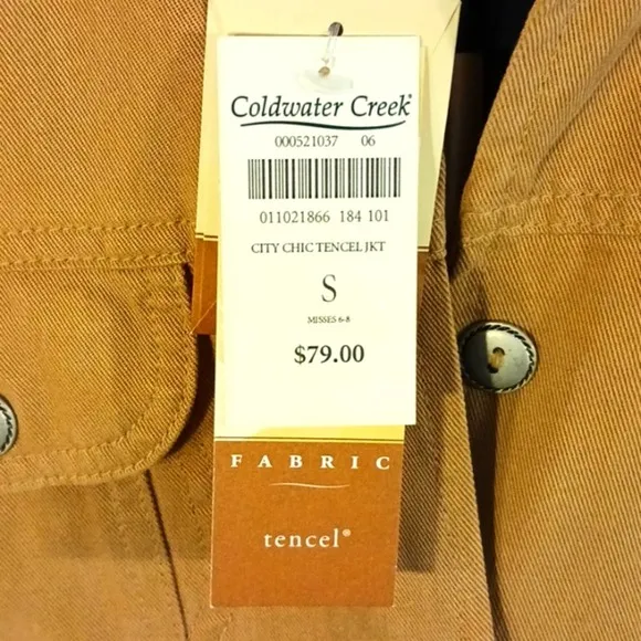 Coldwater Creek Jacket Sz S Mustard Yellow SPORTY Boho Bohemian Preppy Riding