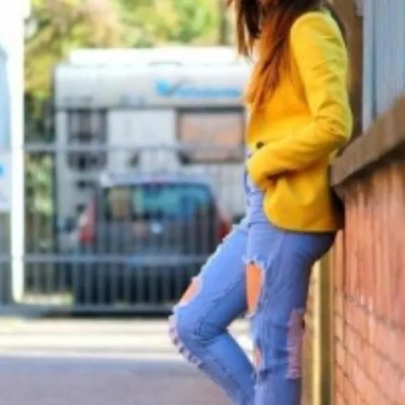 Coldwater Creek Jacket Sz S Mustard Yellow SPORTY Boho Bohemian Preppy Riding