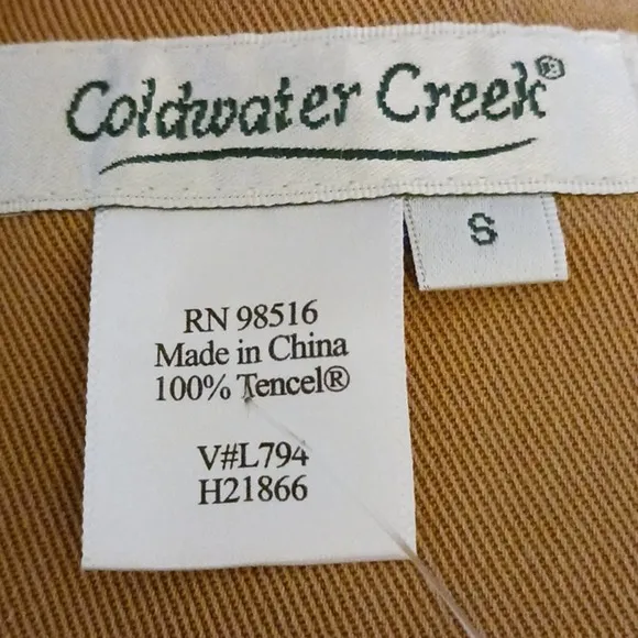 Coldwater Creek Jacket Sz S Mustard Yellow SPORTY Boho Bohemian Preppy Riding