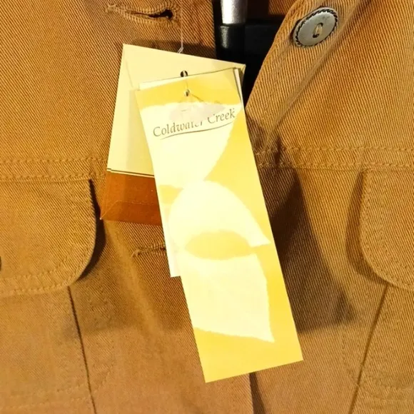 Coldwater Creek Jacket Sz S Mustard Yellow SPORTY Boho Bohemian Preppy Riding