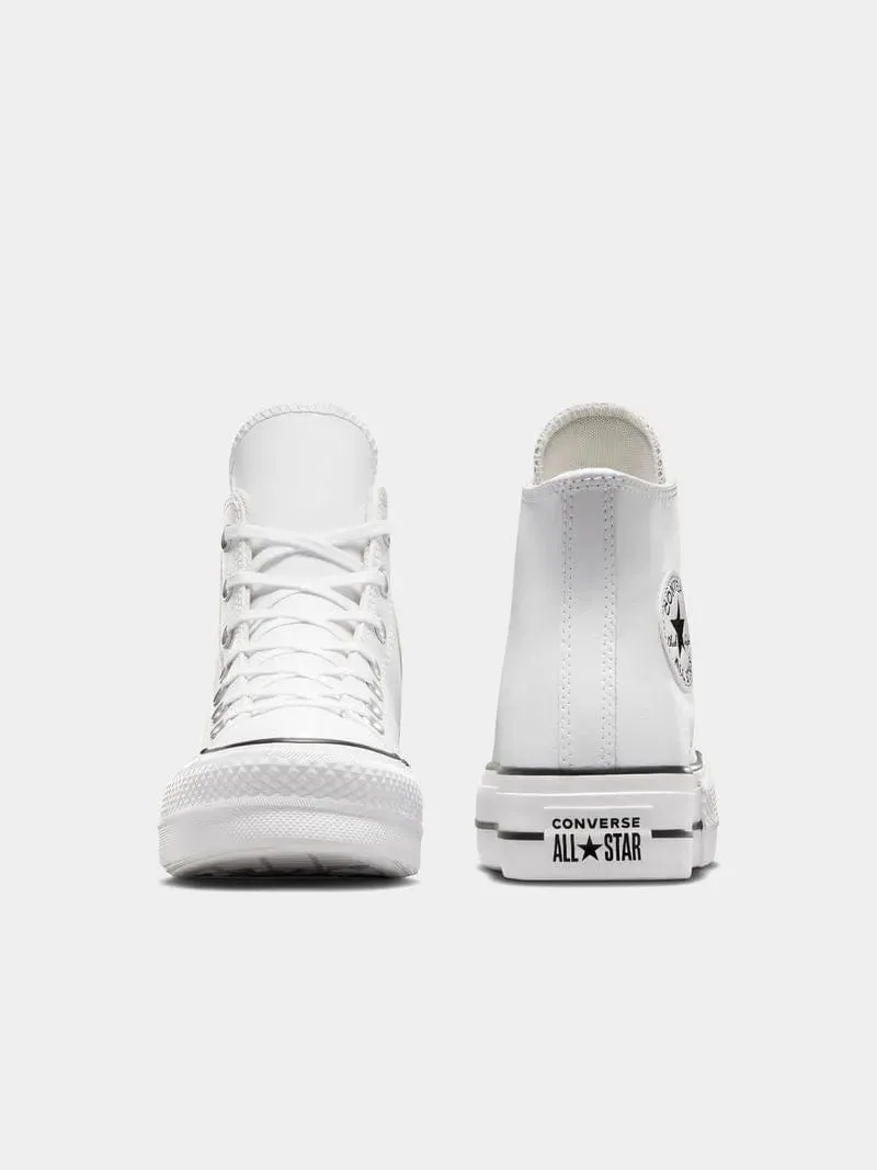 Converse Women's CTAS Lift Leather White Sneaker