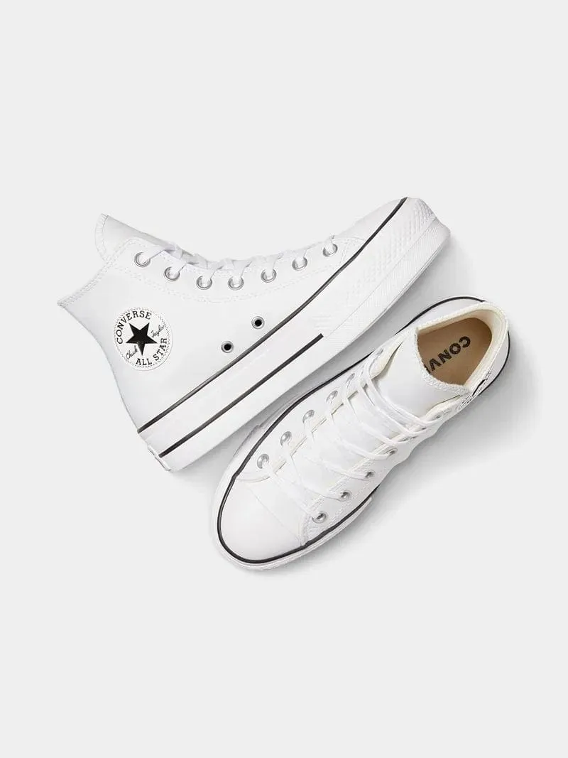 Converse Women's CTAS Lift Leather White Sneaker
