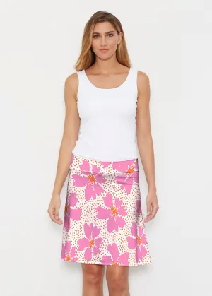 Daisy Dots Pink (8079) ~ Silky Brenda Skirt 21 inch