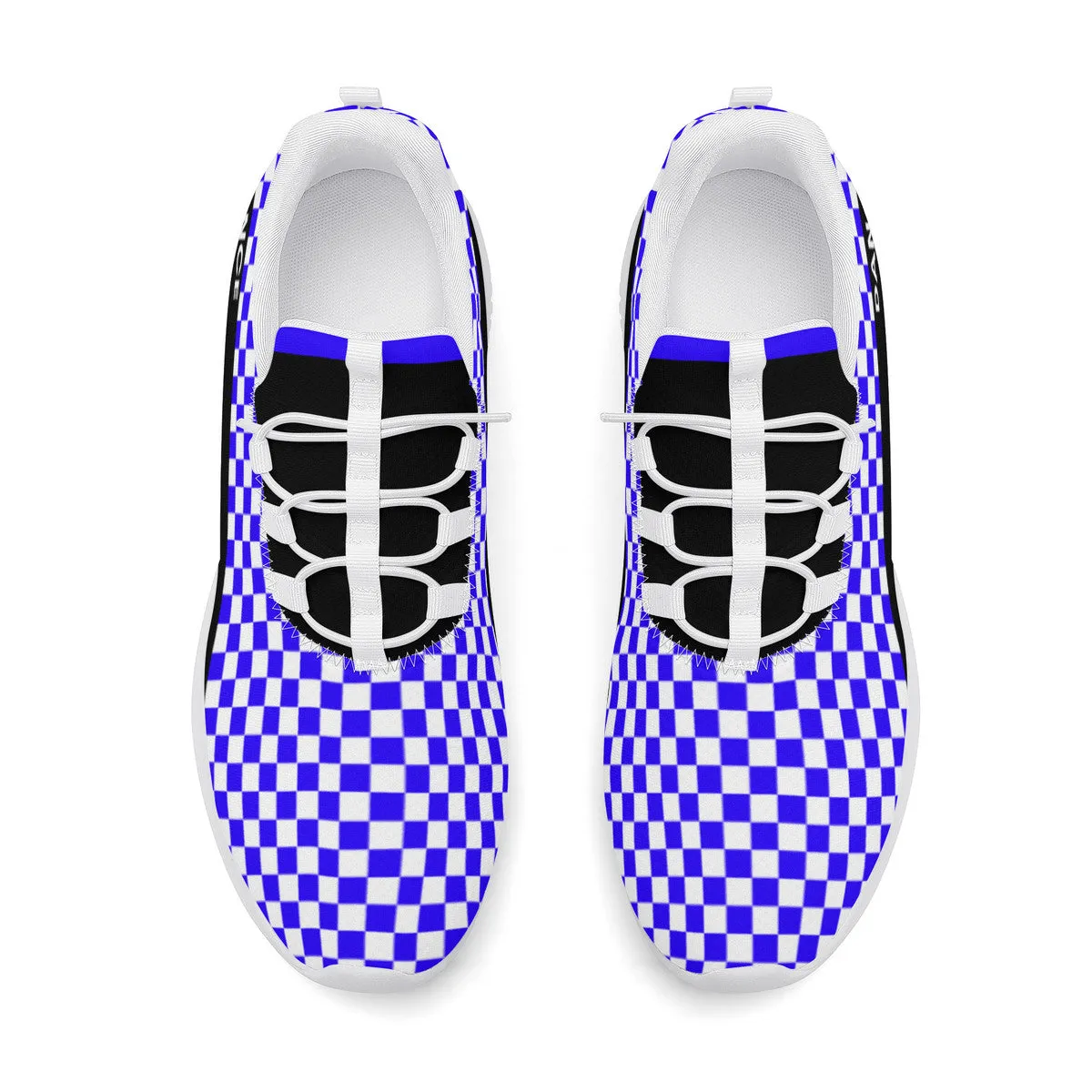 Dance Sneakers - Checkered Blue Dance Shoes