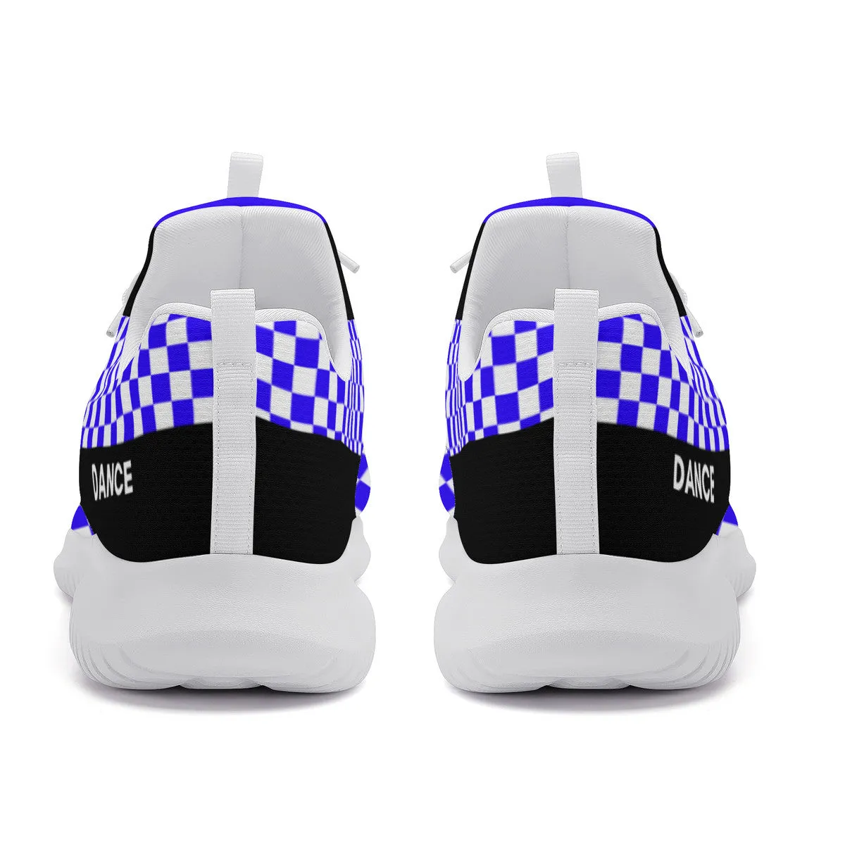 Dance Sneakers - Checkered Blue Dance Shoes