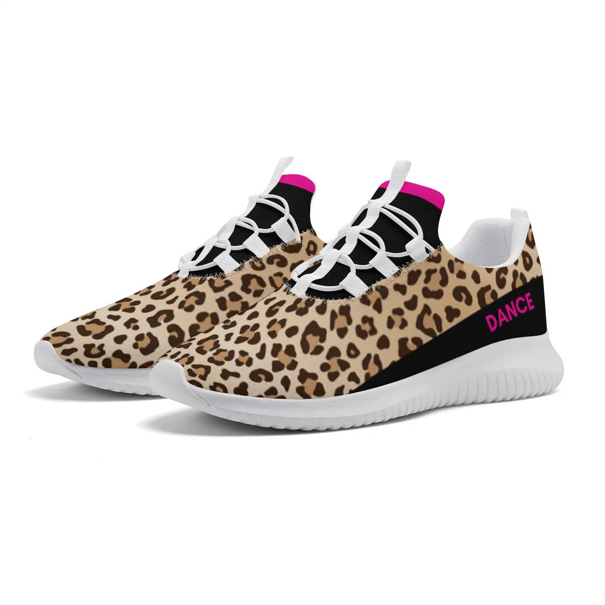 Dance Sneakers - Leopard Print Dance Shoes