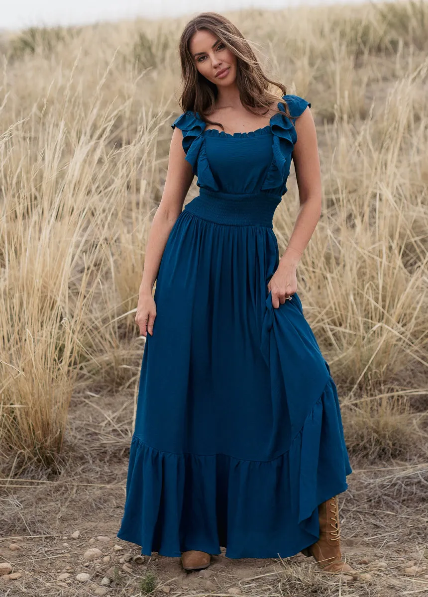 Dawn Dress in Ocean Teal