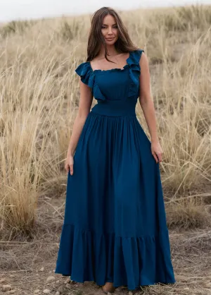 Dawn Dress in Ocean Teal