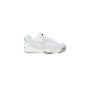 Diadora Men's White Sneakers - Faux Leather, Size 3.5