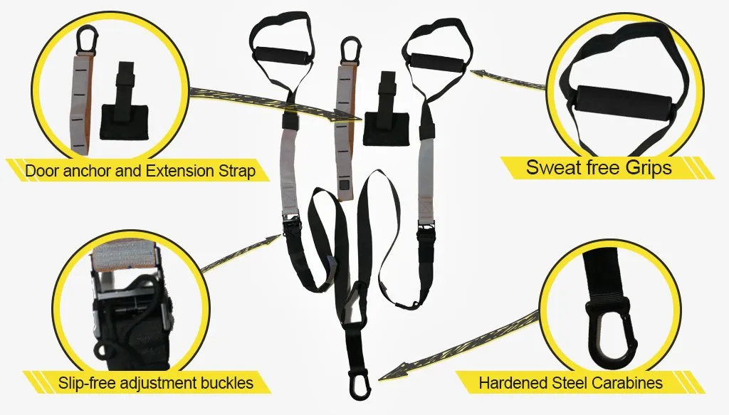 Dimok Suspension Trainer Resistance Exercise Full Body Workout