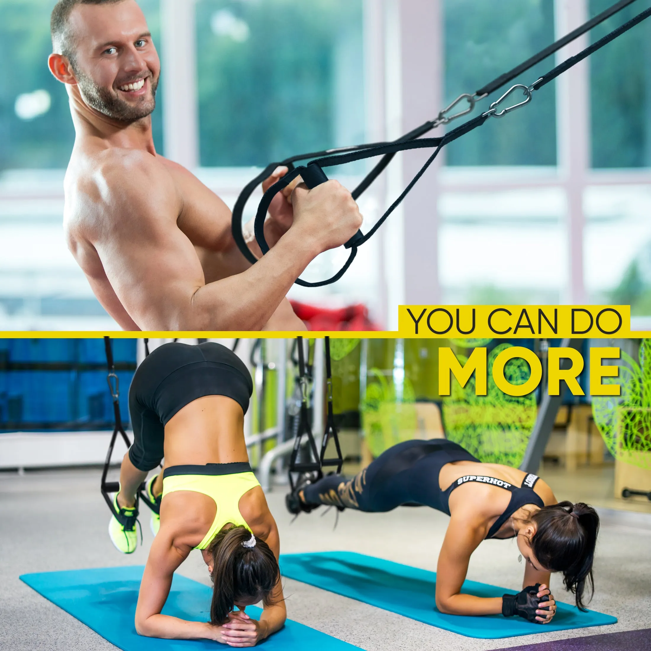 Dimok Suspension Trainer Resistance Exercise Full Body Workout