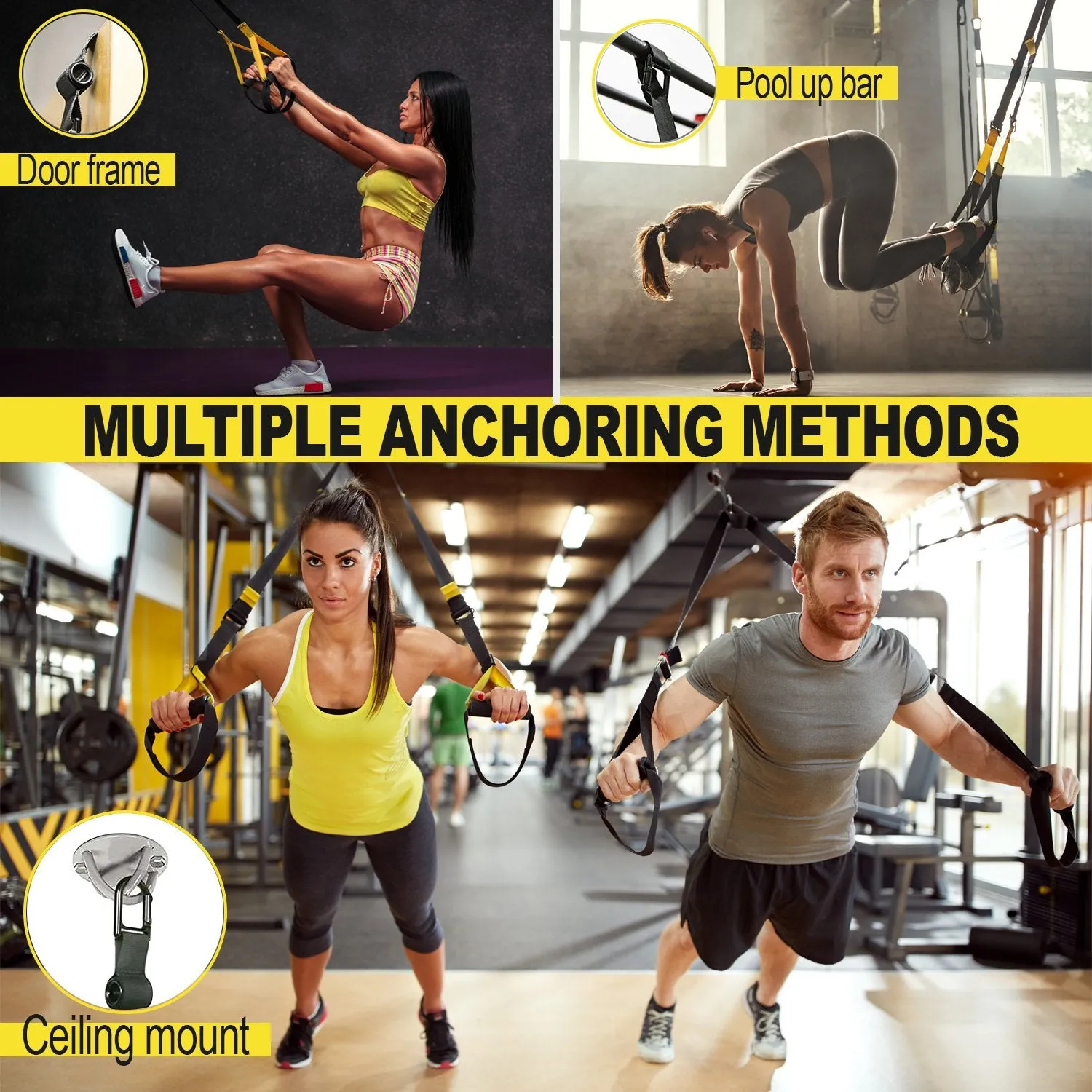 Dimok Suspension Trainer Resistance Exercise Full Body Workout