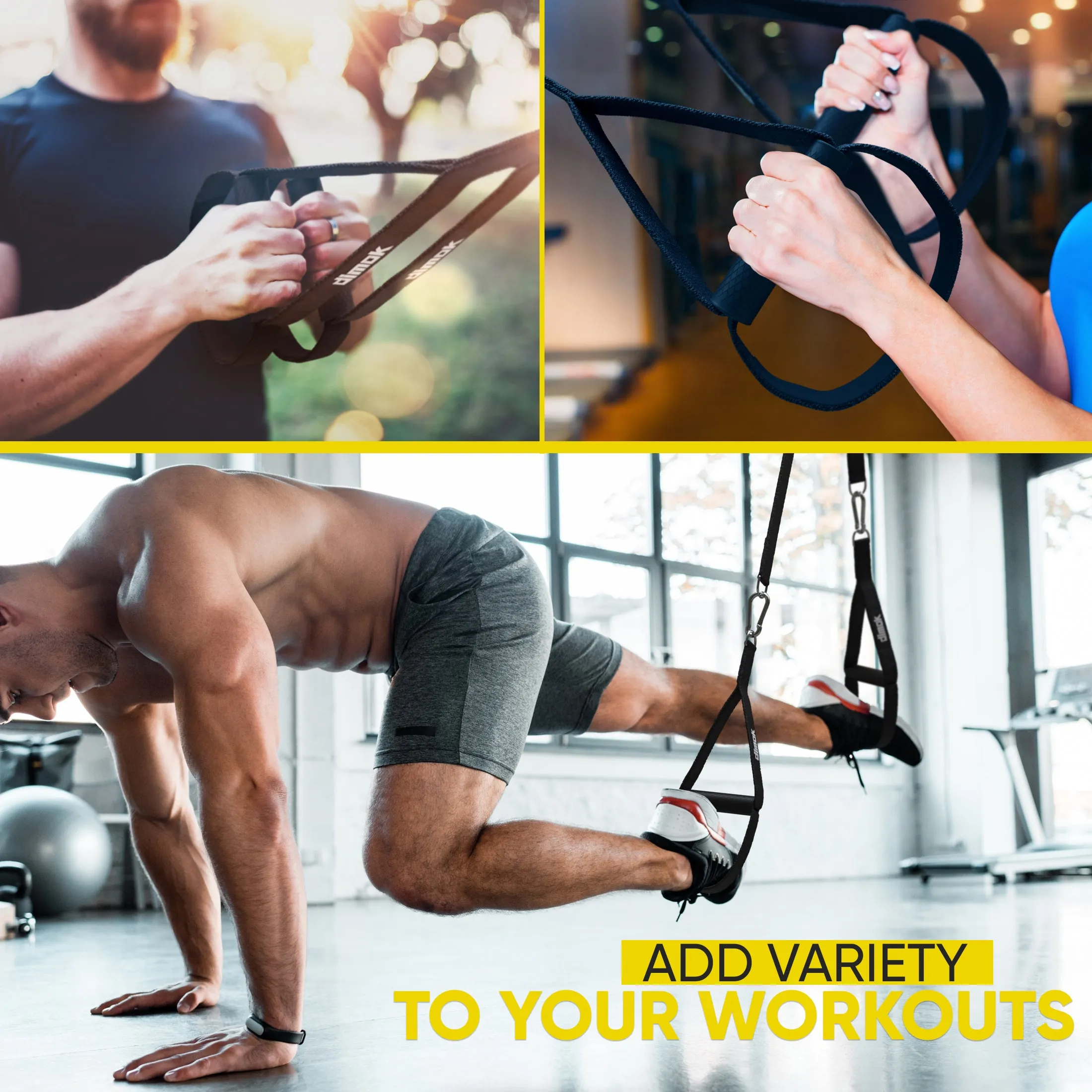 Dimok Suspension Trainer Resistance Exercise Full Body Workout
