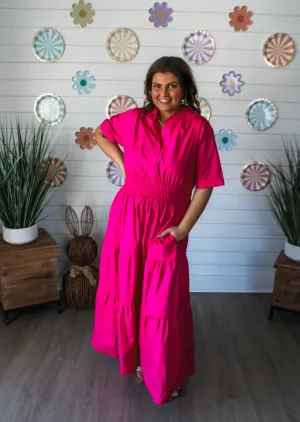 Dress To Impress Maxi • Hot Pink - PLUS