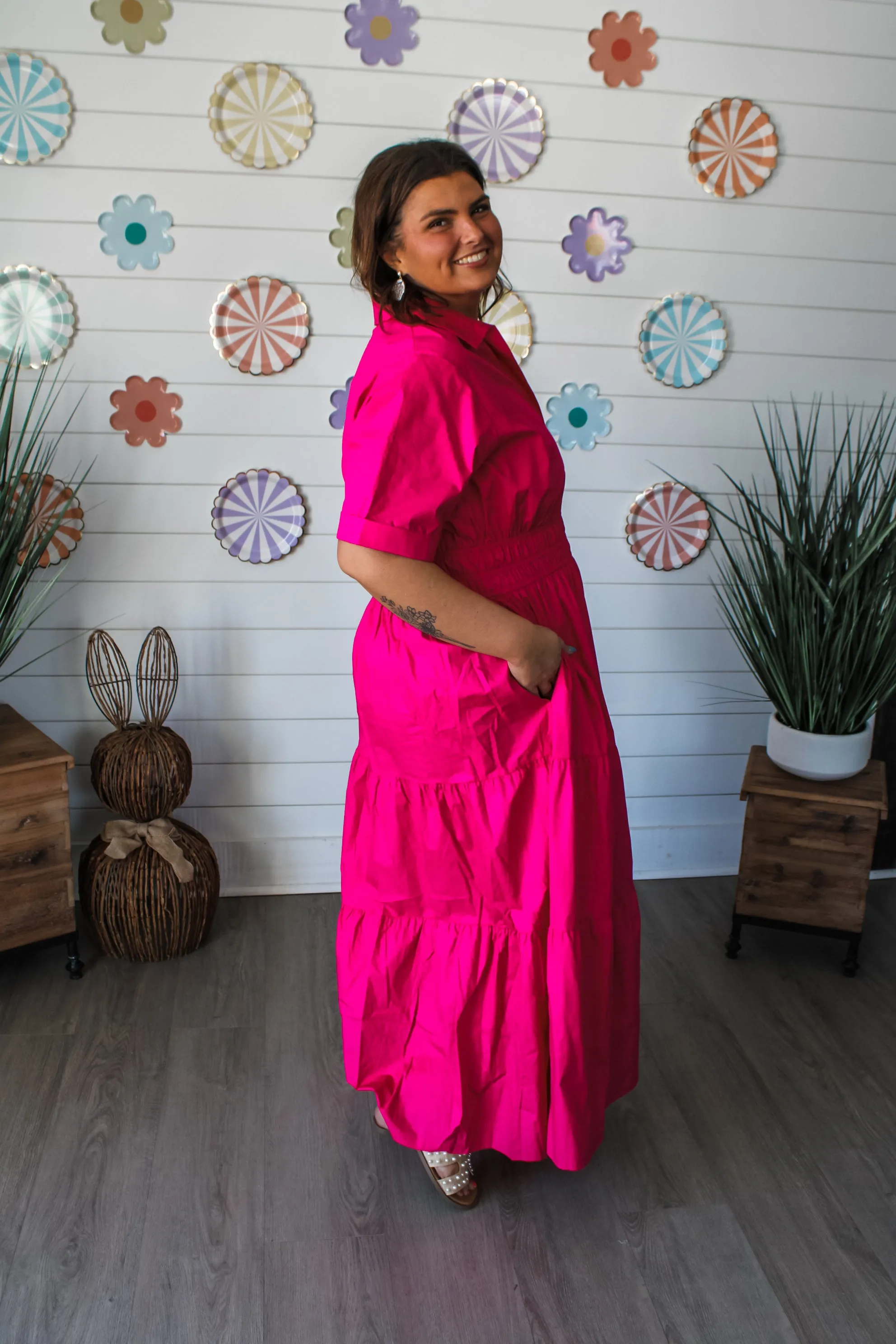 Dress To Impress Maxi • Hot Pink - PLUS