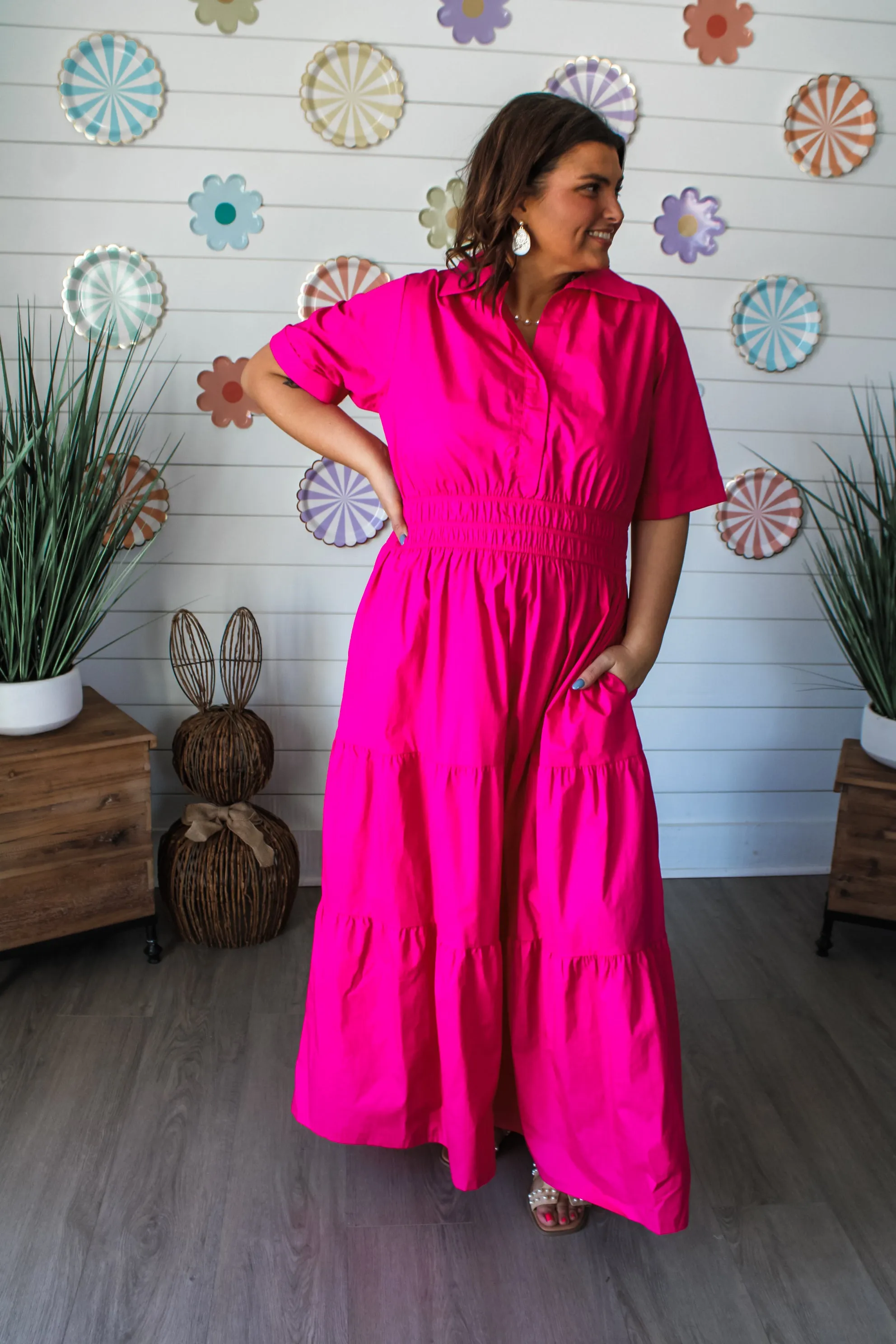 Dress To Impress Maxi • Hot Pink - PLUS
