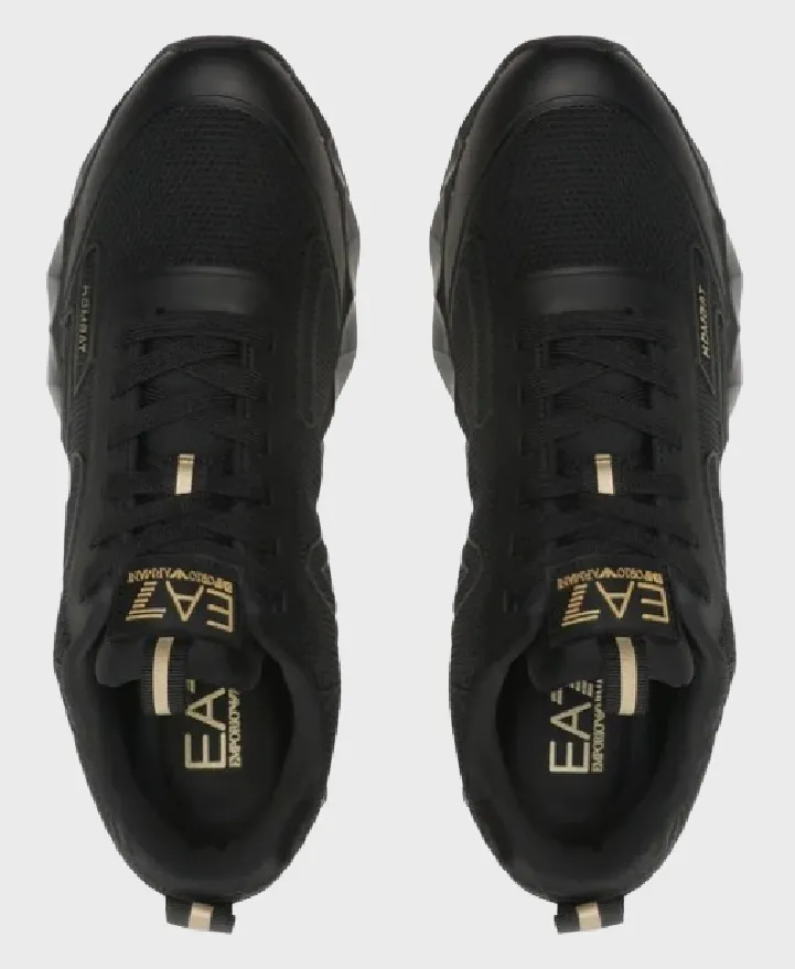 EA7 Emporio Armani X8X154 Woven Sneaker Triple Black/Gold