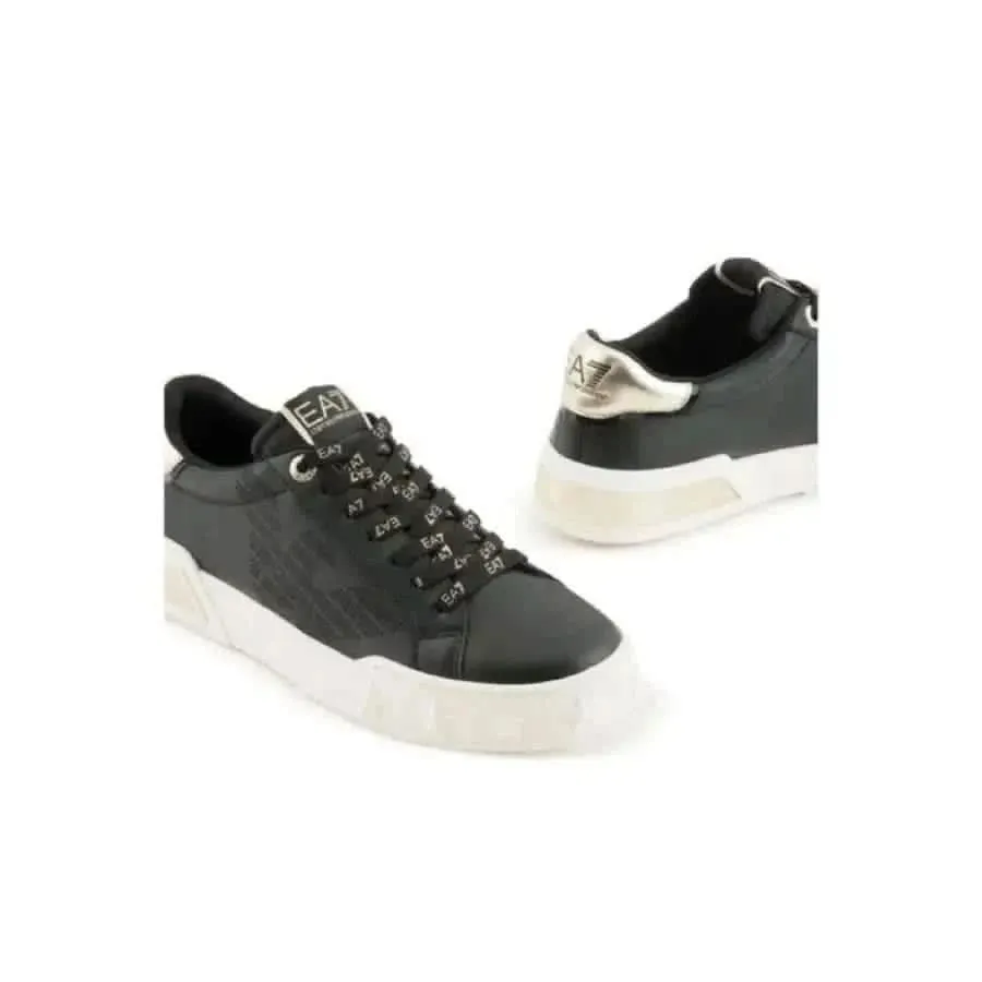 EA7 Women's Black Sneakers Size 3 - Spring/Summer Collection