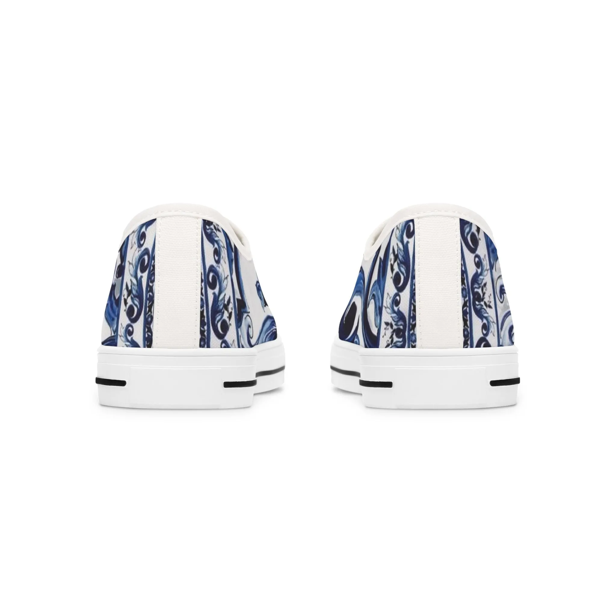 Elegant Blue Majolica Collection Sneakers for Women by Margo Makaroff - Personalization Available