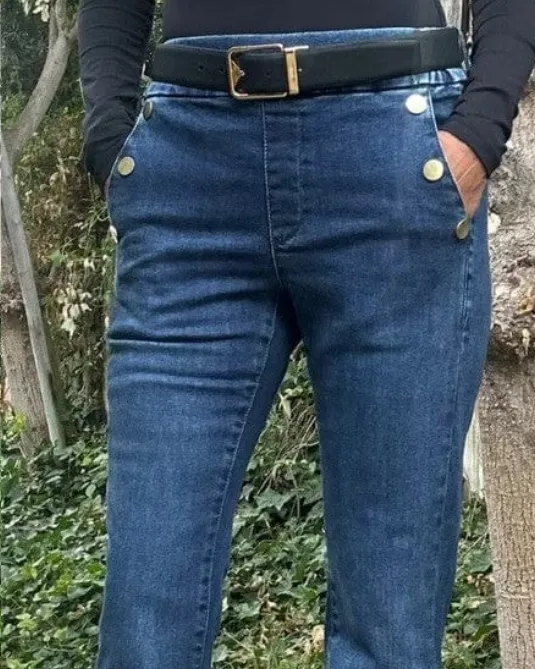 Ellen Denim w/ gold buttons | Flog