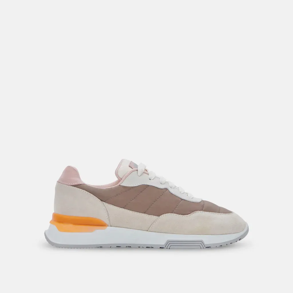 Evana: Taupe Multi Suede