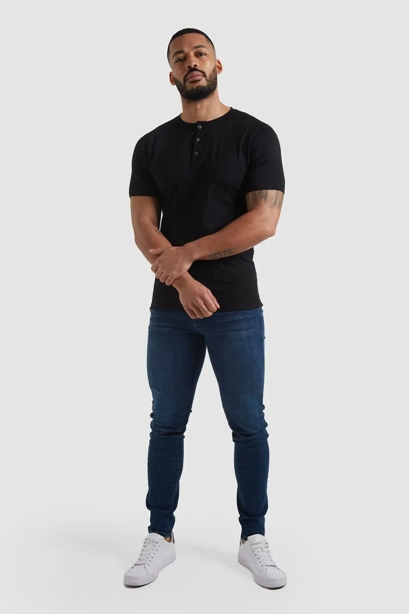 Everyday Henley T-Shirt in Black