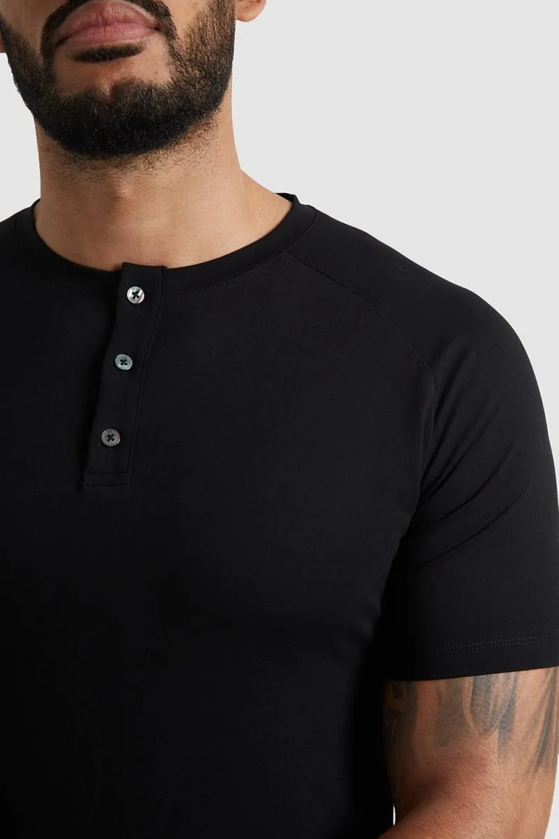 Everyday Henley T-Shirt in Black