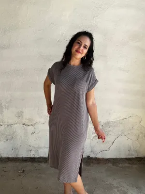 Everyday Midi Tee Dress | Charcoal