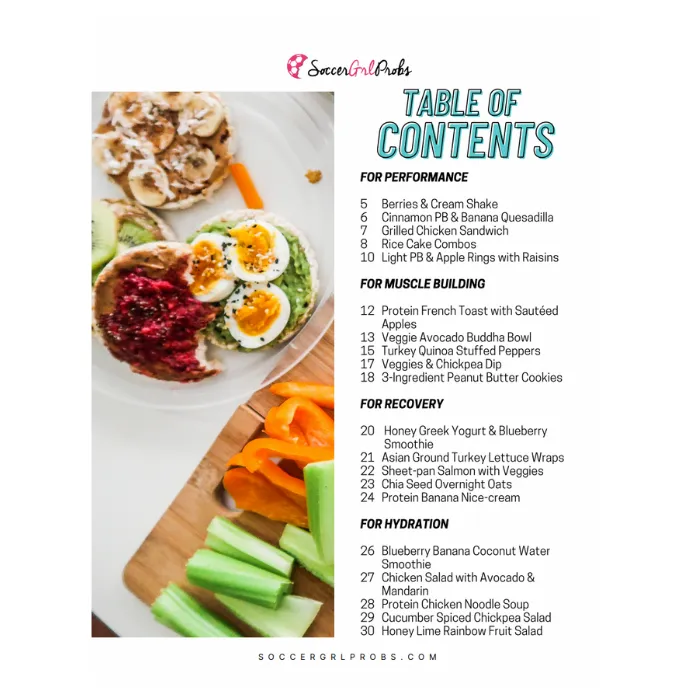 Female Athlete Nutrition eGuide For Performance, Building Muscle, Recovery and Hydration