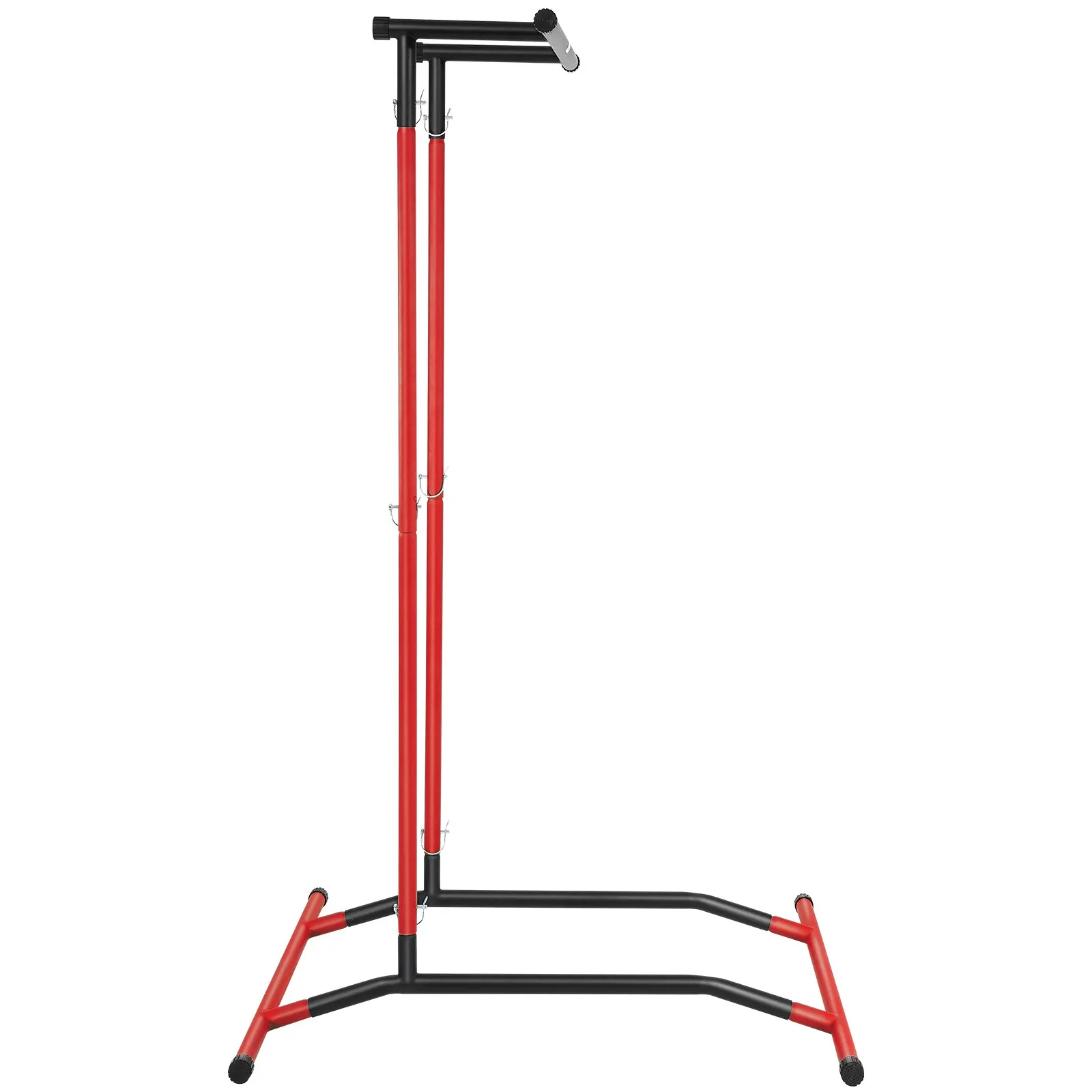 (FINAL PRICES ARE LOWER ON OUR SITE!) VEVOR Power Tower Dip Station, 2-Level Height Adjustable Pull Up Bar Stand, Multi-Function Strength Training Workout Equipment, Home Gym Fitness Dip Bar Station, 220LBS Weight Capacity, Black & Red