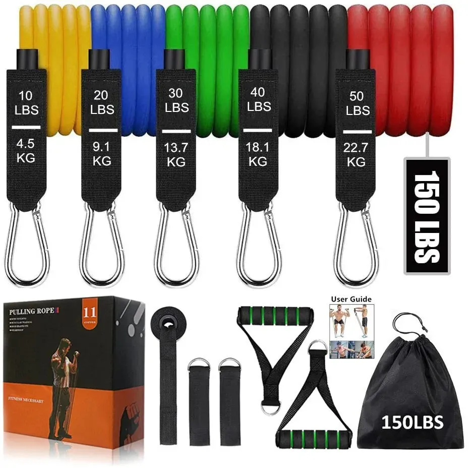 Fitness Resistance Bands - Total Body Workout – Targets arms, legs, glutes, chest, and core for well-rounded training