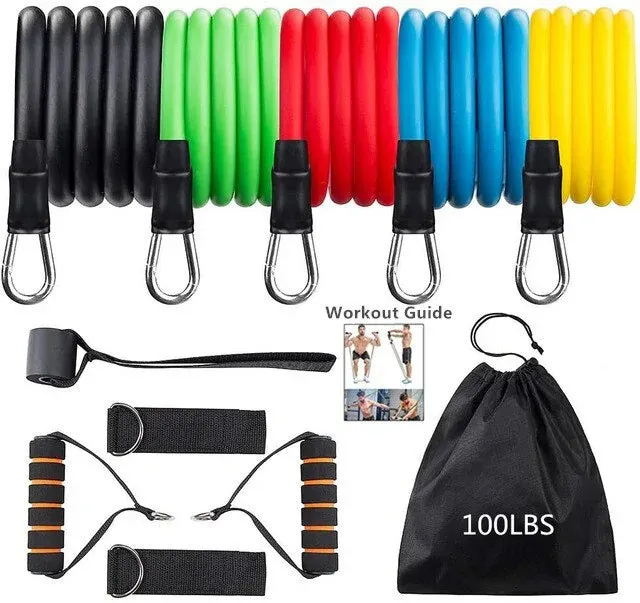 Fitness Resistance Bands - Total Body Workout – Targets arms, legs, glutes, chest, and core for well-rounded training