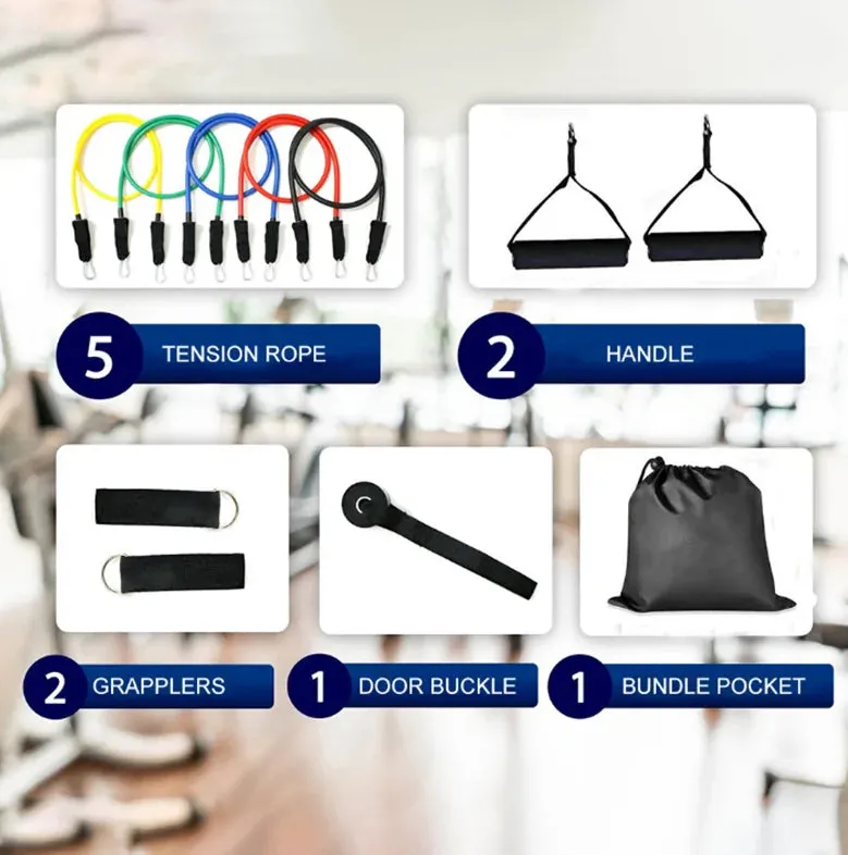 Fitness Resistance Bands - Total Body Workout – Targets arms, legs, glutes, chest, and core for well-rounded training