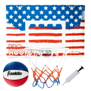 Franklin Sports Pro Hoops Over-Door Basketball Set Red/White/Blue