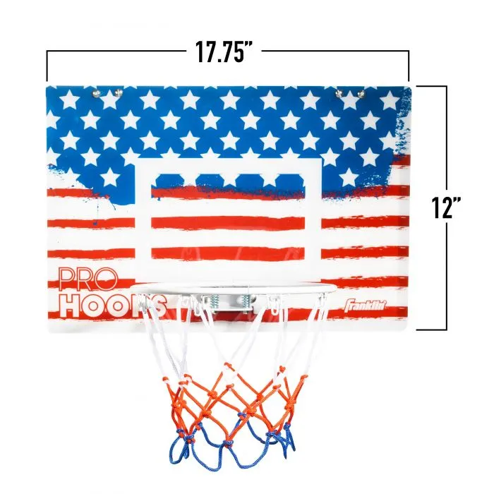 Franklin Sports Pro Hoops Over-Door Basketball Set Red/White/Blue