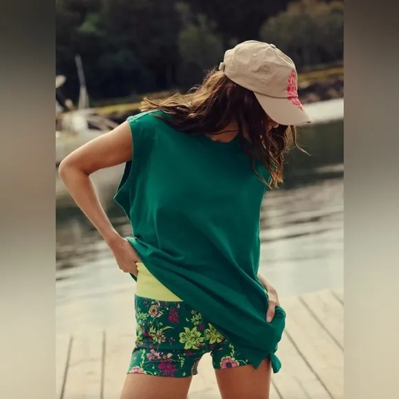 Free People Movement | Hot Shot Micro Set - Heritage Green Floral -  NWT