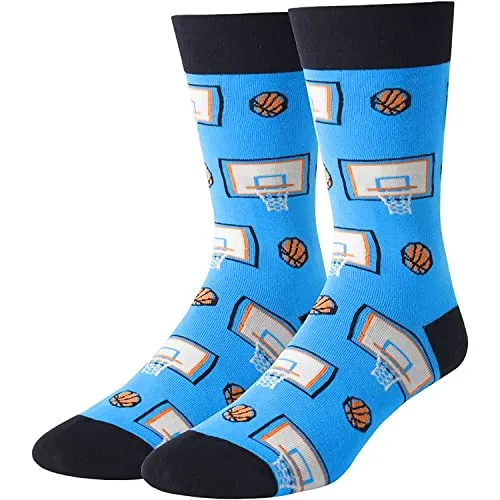 Fun Basketball Socks, Basketball Lover Socks, Sport Socks, Basket Ball Gifts for Basket Ball Lovers, Mens Socks Gifts, Novelty Socks, Socks for Men