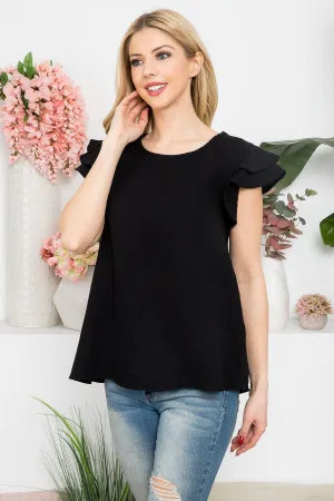 Gauze Ruffled Top | S-XL